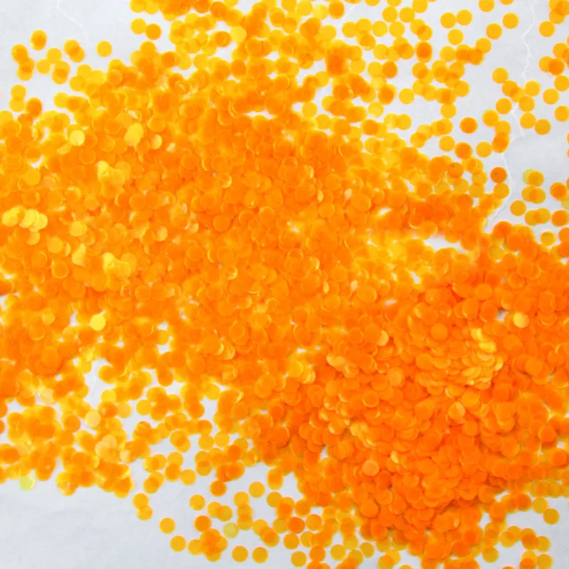 

500Gram/lot Neon Glitter shapes Orange Round Dot Glitter Paillette Spangle for Nail Art Glitter 1/2/3mm for your choice YMP-51