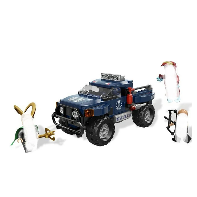 

181pcs Super Heroes Iron Man Truck Loki's Cosmic Cube Escape Building Block Compatible 6867 Brick Toy Compatible with Legoings