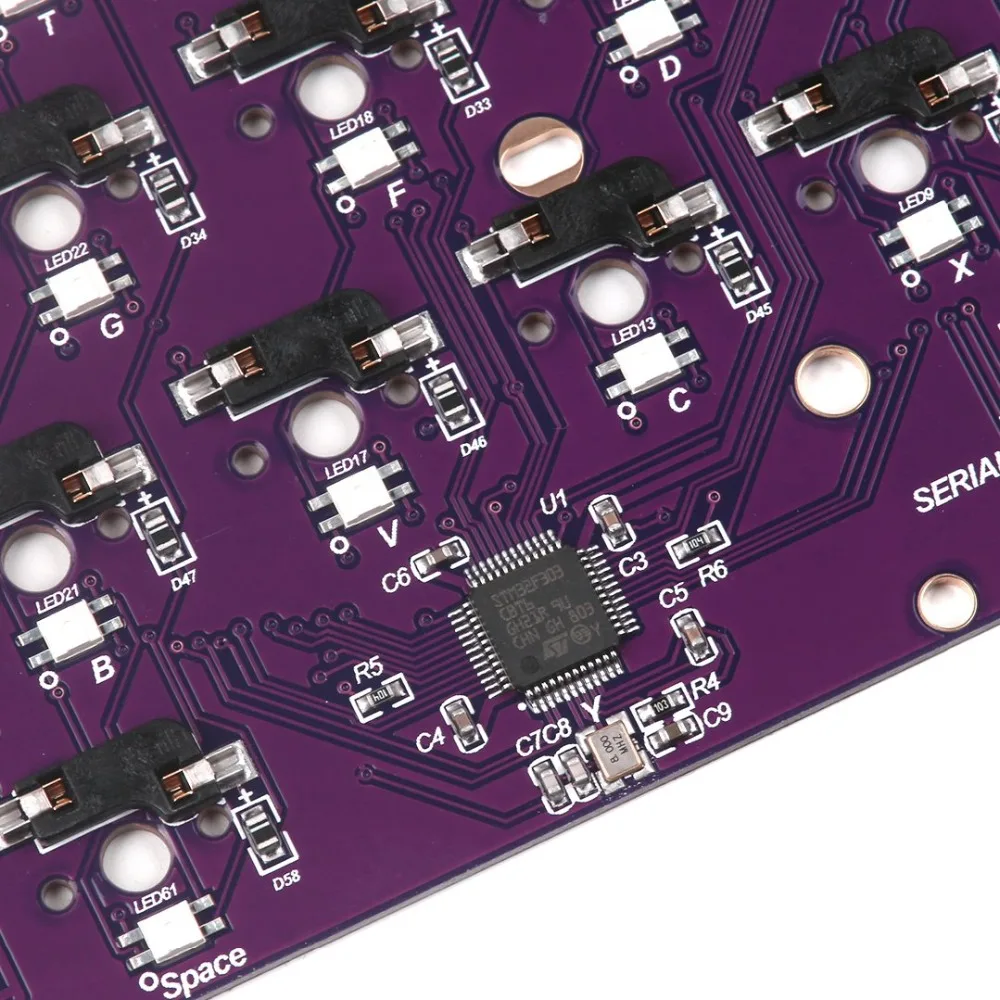 [] DZ60 RGB Горячая замена PCB поддержка только один макет для пользовательской механической клавиатуры cherry mx