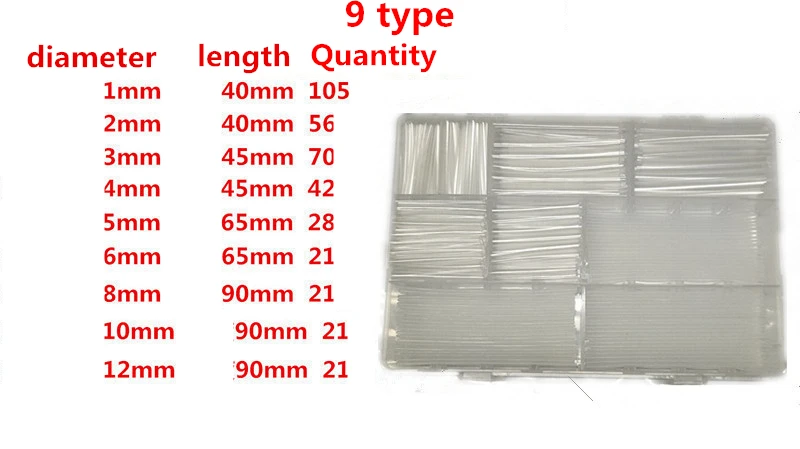 385 шт Высокое качество прозрачный цвет термоусадочная трубка 2:1 термоусадочная трубка рукав обмотка кабель провод