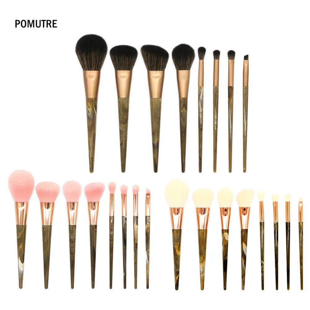 

High Quality 8pcs Makeup Brush Wool Fiber Head for Highlighter Eyeshadow Face Powder Eyeliner Brush Sets Makeup Tools