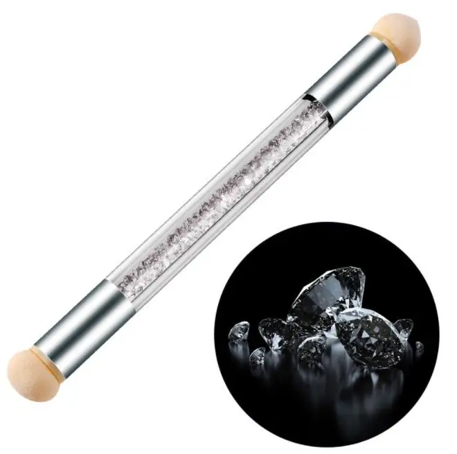 1 набор, набор блестящих порошков, раскрашивающая градиентная ручка, кисть+ 6 губчатых инструментов для нейл-арта, двухсторонняя акриловая УФ-гелевая ручка для рисования
