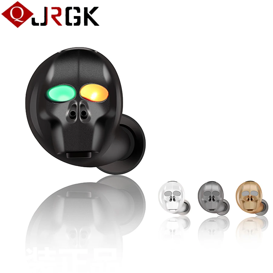 

In Ear Skull Mini Bluetooth Earphone Noise Cancelling Stereo Wireless Headsets Earphones With Mic Handsfree For iphone 6 Samsung