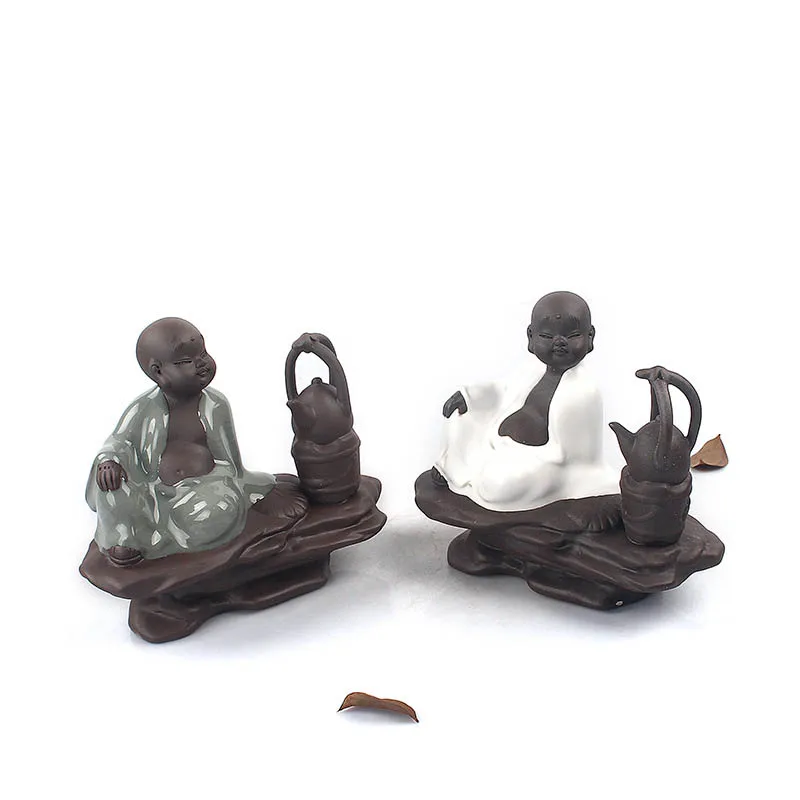 BENEWOTER ceractive Boutique чайный набор чай ПЭТ Исин керамическая фарфоровая ледяная обжиговая печь милый Монах Будда чайный горшок Статуэтка китайский монах