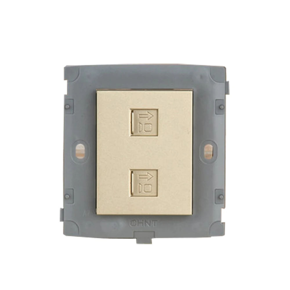 

CHINT Electric Dual Computer Module NEW2K Light Champagne Gold Network Socket