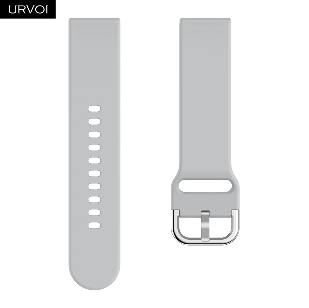 URVOI ремешок для Galaxy Watch Active 42 мм спортивный силиконовый ремешок Официальный Дизайн быстроразъемные контакты мягкая удобная замена - Цвет ремешка: Light Grey