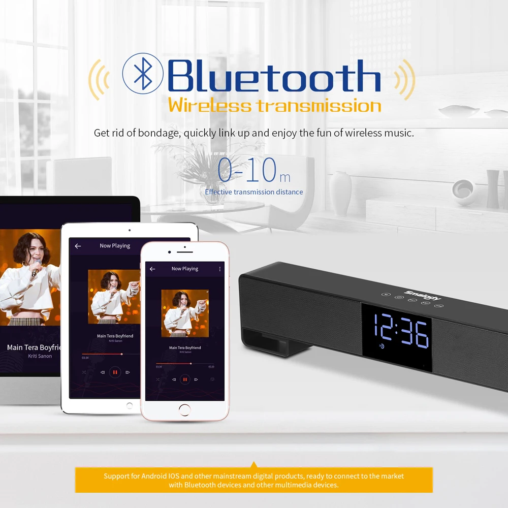 Smalody ТВ Bluetooth динамик Портативный беспроводной звуковой бар двойной