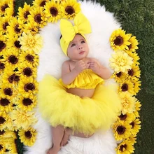 Г., 3 предмета, одежда принцессы для маленьких девочек, жилет топы с открытыми плечами+ фатиновая юбка, комплект одежды, Милая Красивая однотонная летняя одежда