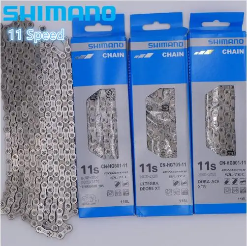 

SHIMANO CN HG601/HG701/HG901 11 Speed Bike Chain With Quick Link&Connecting Pin 105/SLX/XT/Dace-Ace 11s MTB Road