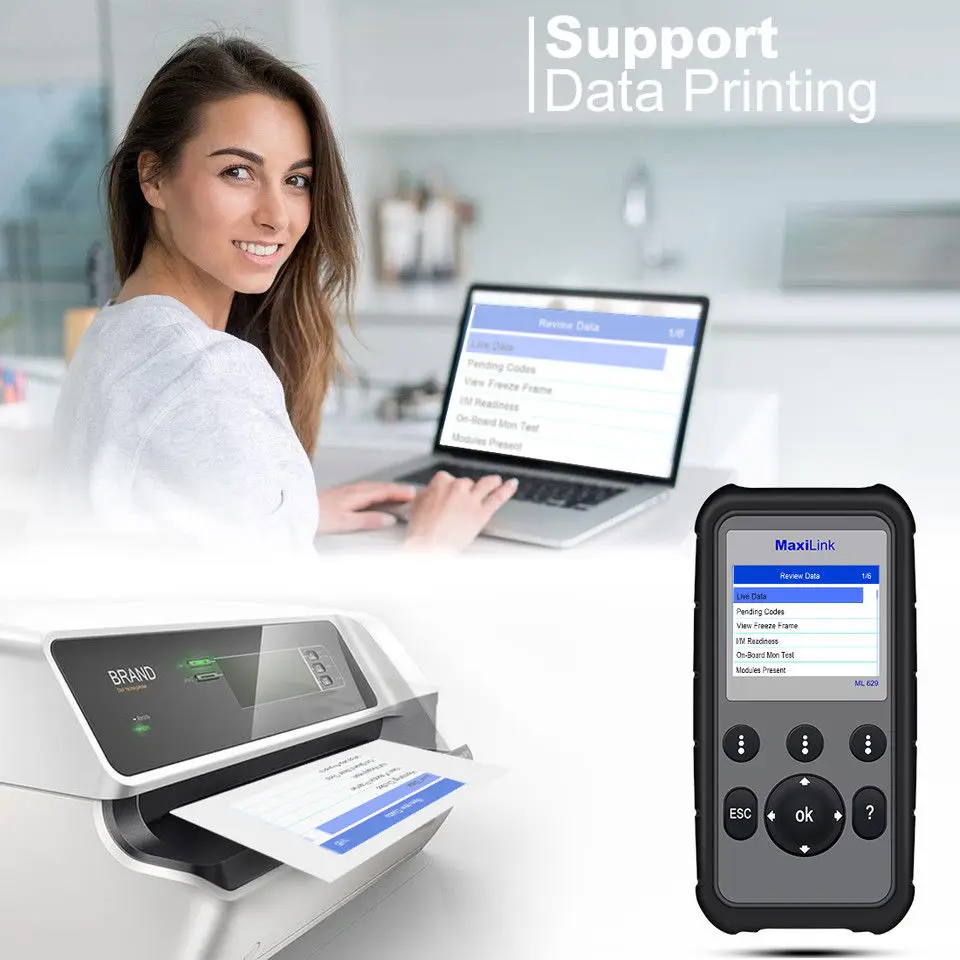 Autel MaxiLink ML629 Улучшенный CAN OBD2 сканер с ABS SRS диагностика двигателя автоматический VIN