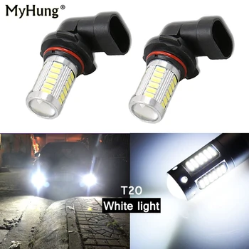 

2Pcs 6000k T20 33 SMD 5630 LED 14W 1000LM DC 12V Bulbs Auto Car Fog Driving DRL Light Lamp len Bulb White Yellow Blue Pink