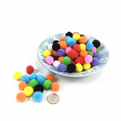 20mm 100pcs 10 мм 15 мм 20 мм 25 мм 30 мм смешанные цвета помпон Мягкий Пушистый Плюшевый помпон помпоны пушистый шар Сделай Сам материалы для рукоделия - Цвет: 20mm 100pcs