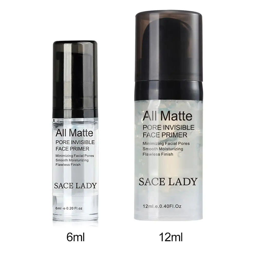 

6ML/12ML Liquid Face Primer Natural Matte Make Up Foundation Pores Invisible Makeup Facial Oil-control Base Cream Cosmetic