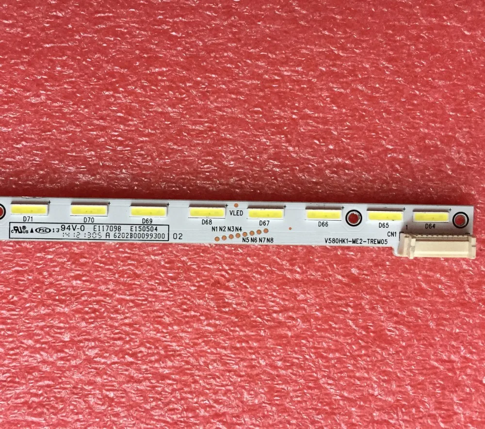 

728mm LED Backlight Lamp strip 72leds For TCL LCD TV L58F3700A V580HK1-ME2-TREM05 V580HJ1-ME2 High light
