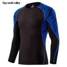 2017 men’s 2 sets of MMA rashgard men’s tight-fitting T-shirts cool camouflage elastic compression clothing S-XXXL
