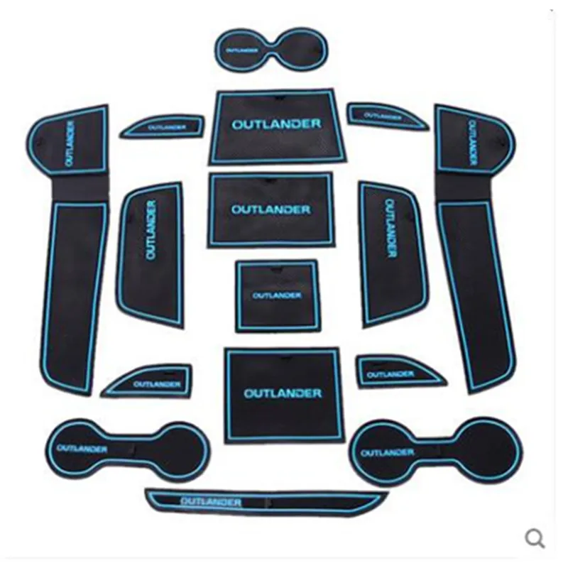 Высокое Качество Силикагель слот для ворот коврик, чашка коврик, нескользящая Накладка для 2013 Mitsubishi Outlander автомобильный Стайлинг