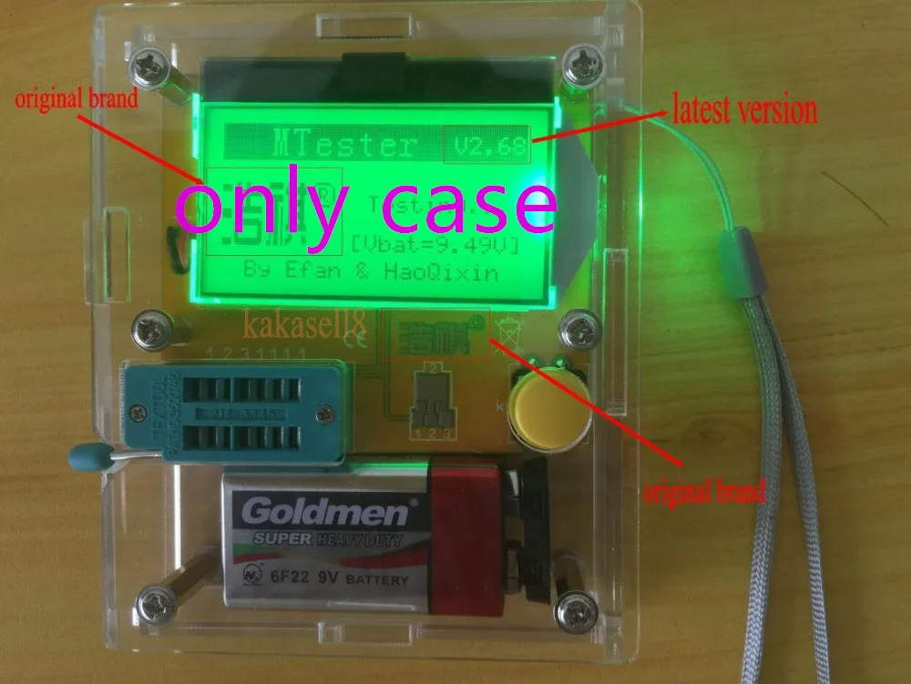 

Case Shell for Mega328 Transistor Tester Diode Triode Capacitance ESR Meter