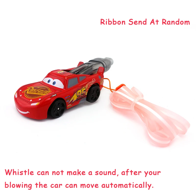

Disney Pixar Cars 3 Lighting Mcqueen Whistle With Colorful Ribbon Metal Diecast Toy Car 1:55 Loose Brand New & Free Shipping