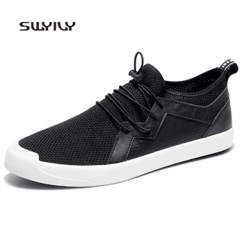 SWYIVY мужские кроссовки 9908 дышащие Slip-on Скейтбординг обувь для мужчин 2018 новый свет Вес плоская подошва Для мужчин Спортивная обувь