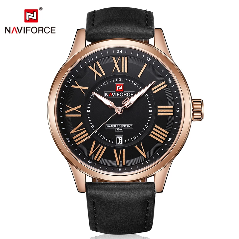 

New NAVIFORCE Top Brand Watches Men Fashion Business Quartz Watch Waterproof Date Wristwatch Rome Men's Clock relogio masculino