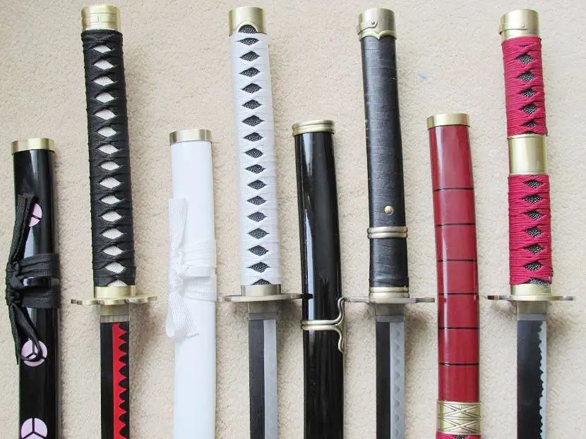 S2692 цельный аниме SHUSUI WADO ICHIMONJI YUBASHIRI SANDAI KITETSU меч необычное лезвие C красным и