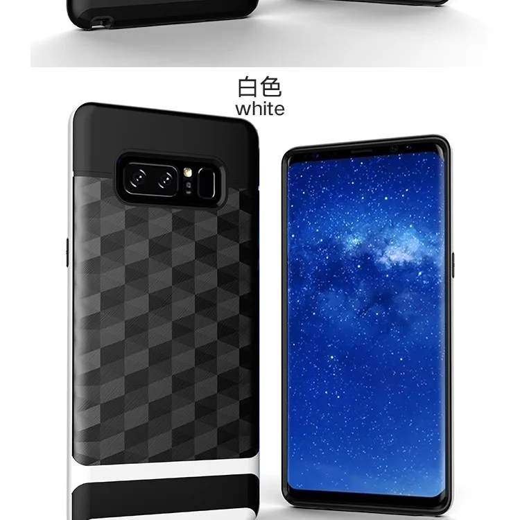 Для Galaxy Note 8 двойной Слои щеткой diamond Стиль крышка Heavy Duty противоударный Защитный чехол для Samsung Galaxy Note 8 Fundas