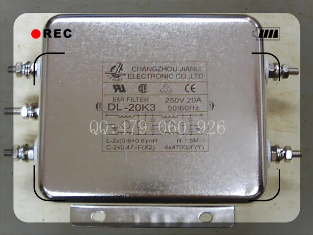

[ZOB] Jianli EMI power filter switch DL-20K3 --2pcs/lot