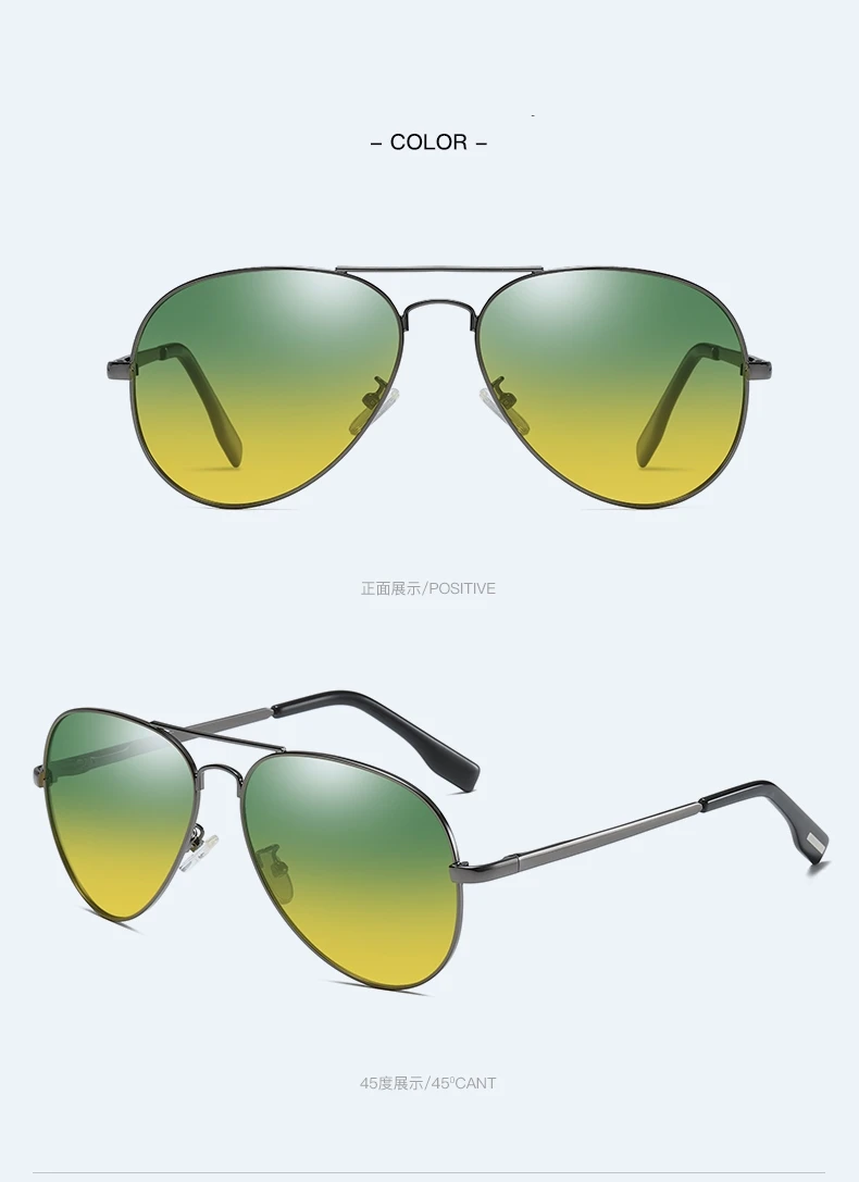 YASANDO Day and night Sunglasses Men Polarized Lens Night vision Alloy Frame Male Classic Driver Eyewear Sun Glasses GS8023