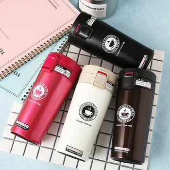 

Stainless Steel Vacuum Flask Double Wall Hot And Cold Insulated Water Thermal Bottle With Lid Waterproof Tea Coffee Travel Mug