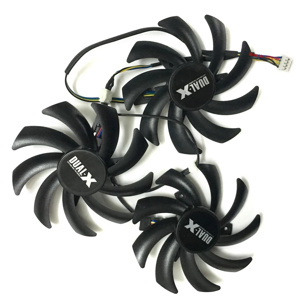 Refrigeração da Placa de Vídeo Fãs para Safira Lote Placa Gráfica Vga Cooler r9 290 Tri-x oc 3 Pçs - fã - Imagem 3