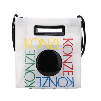 

Women's Fashion Transparent Crossbody Shoulder Bags Purse Composite Bag Letter Small square package bolso mujer G