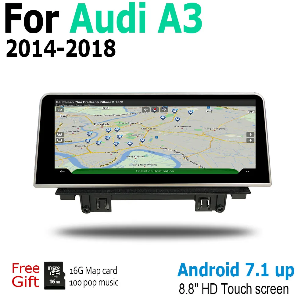 Sale Car Android For Audi A3 8V 2014~2018 MMI Touch Screen Radio Audio Multimedia Player Stereo Display navigation GPS Navi Map 0