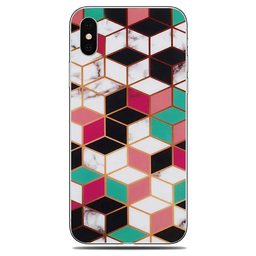 Чехол для телефона из ТПУ с мраморным рисунком iPhone X XS Max XR 7 6 6S 8 Plus 5 S|Бамперы| |