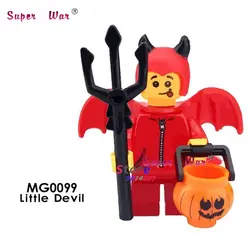 Шт. 1 шт. модель строительные блоки фигурки героев Супергерои Маленький Дьявол Хэллоуин тема ужасов фильм diy игрушки для детей подарок