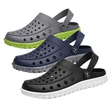 Уличные сандалии; Летняя обувь; Мужские дышащие пляжные шлепанцы; резиновая спортивная обувь для мальчиков; кроссовки для душа, реки, моря; Tenis Masculino