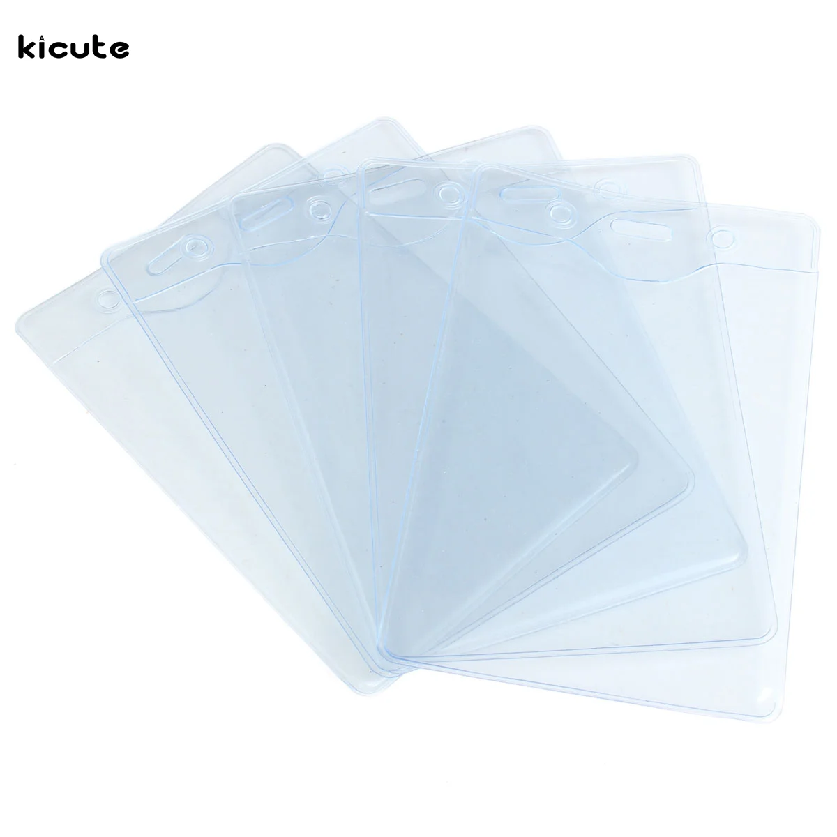 10pcs lot Overvalue Hot Clear Plastic Card Holder Pouch Wallet Security Pass ID Holder Ticket Pockets