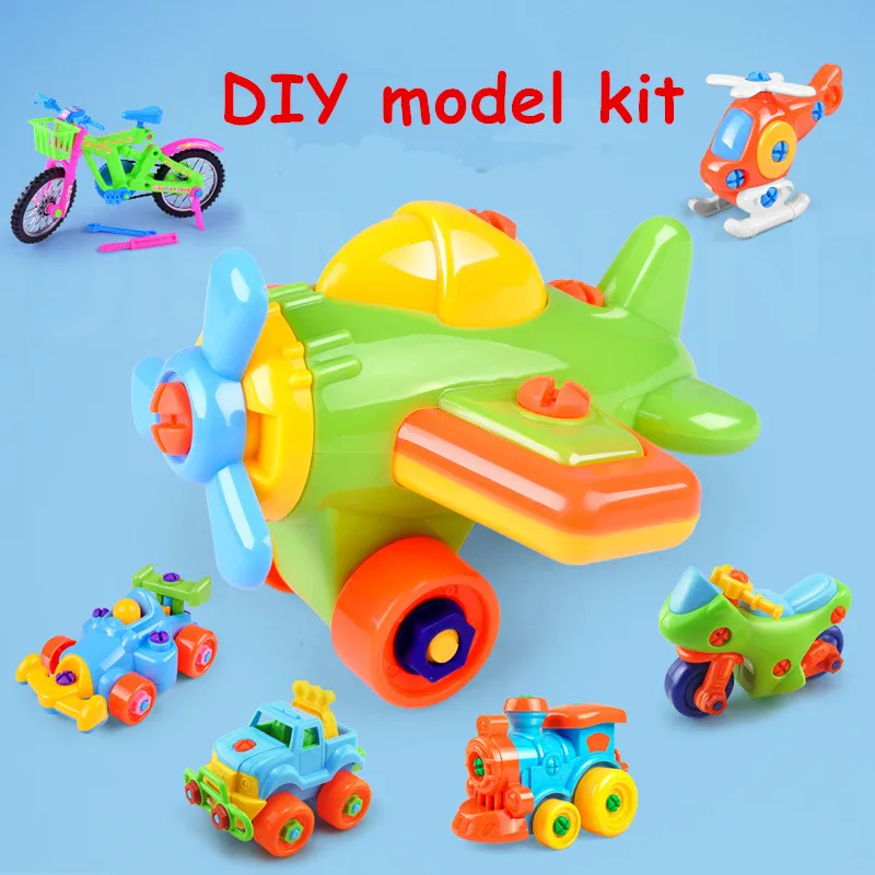 5 видов пластиковых 3D гаек для разборки игрушечных машин, развивающие инструменты для головоломок, конструкторские наборы, строительные игрушки для мальчиков