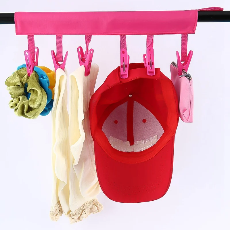 

4Colors Portable Foldable Hanger Socks Dry Cloth Hanger Hanger Clothes Clip Business Travel Folding Cloth Hanger Clip