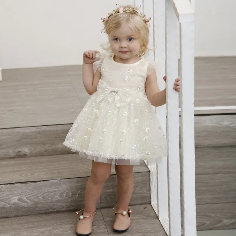 Г. Платье для девочек; летняя Милая одежда принцессы; одежда для малышей; белые кружевные платья-пачки с цветочным узором; вечерние платья для маленьких девочек на день рождения