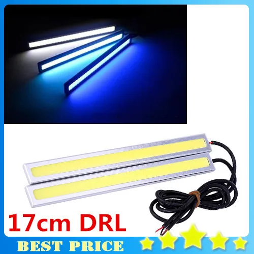 

Free Shipping 2Pair DRL Ultra-thin 17cm COB LED Car Daytime Running Lights led drl Waterproof Daytime Lights Car Styling Parking