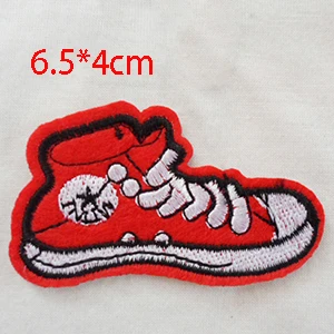 6.5x4cm 5 шт./партия вышитые железные на мультяшном мороженом декоративные нашивки для одежды DIY полосатая одежда Лоскутная наклейка на заказ - Цвет: 6.5x4cm