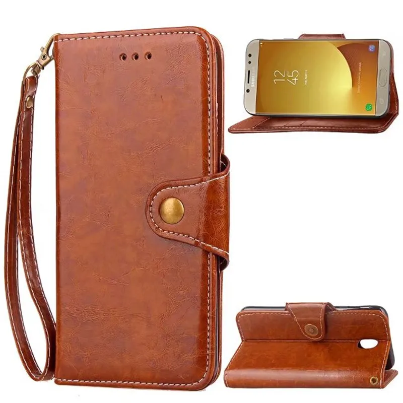 

Luxury Album Wallet Flip Cover Retro Leather Cases For Samsung Galaxy J7 2017 Pro J730F/DS SM-J730FM Antiknock Protection Case