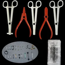 1 шт. одноразовые Пирсинг Kit инструменты Клещи Щипцы иглы аксессуары комплект с бровей губная помада сосков Нос Пуссеты