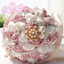 Gorgeous Wedding Flowers Bridal Bouquets Pearl Crystal Artificial Wedding Bouquet Crystal Sparkle New buque de noiva