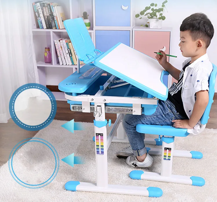 New adjustable height protection vision correcting sitting posture children learning desk Book pupils learning desk chair