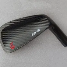 CRAZY SBi-02 Железный Набор Черный CRAZY Golf кованые железные клюшки для гольфа 456789 P(7 шт.) R/S гибкий стальной/графитовый Вал с крышкой головы