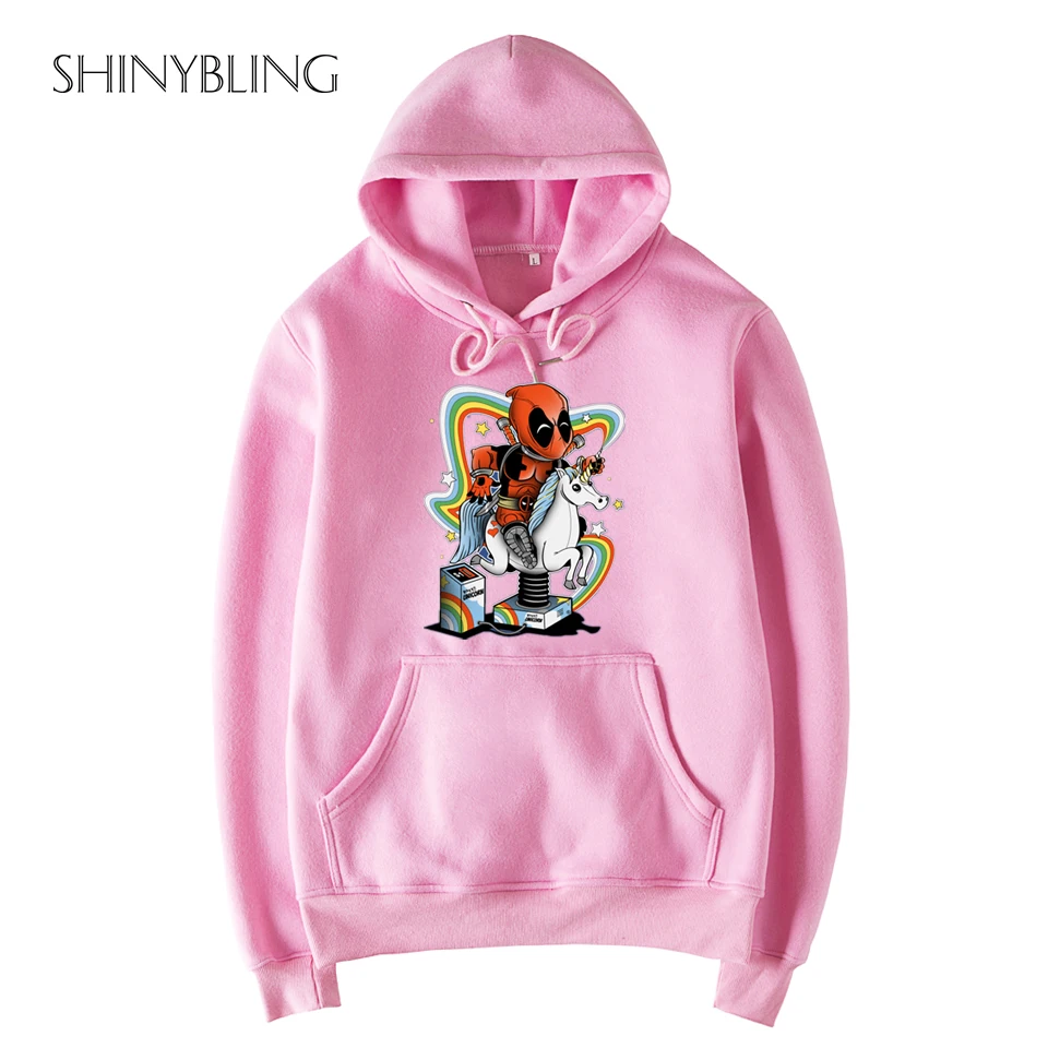 Jepang Ninjia Kuda Unicorn Kaus Kartun Perempuan Hoodies Tumblr