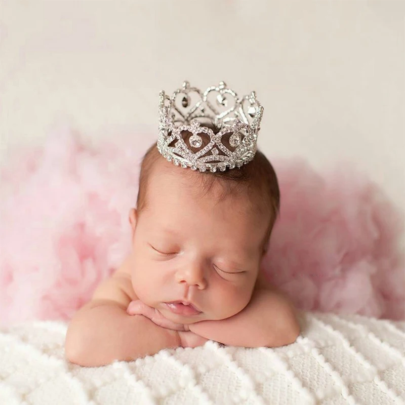 Newborn Photography Props Baby Party Costume Tiara Princess  Crown Studio Shooting Tiara Headband fotografia