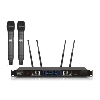 

Bolymic Professional UHF Wireless Microphone System For Large Stage Church dual channel microfono true diversity Mics