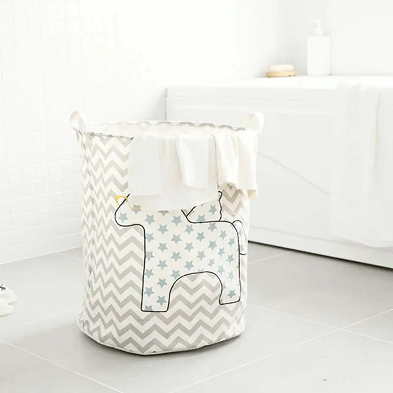 Practical Waterproof Foldable Kids Toy Storage Basket Dirty Clothes Home Organizer 40*50CM